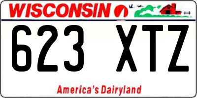WI license plate 623XTZ