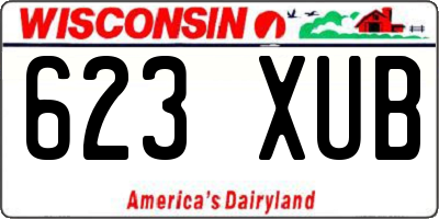 WI license plate 623XUB