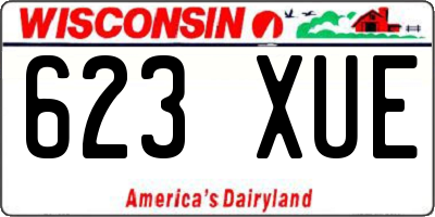 WI license plate 623XUE