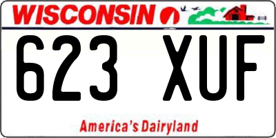 WI license plate 623XUF