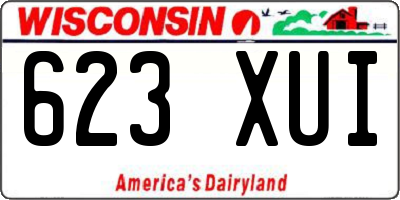 WI license plate 623XUI
