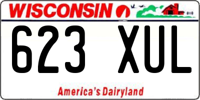 WI license plate 623XUL