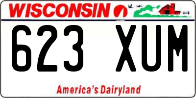 WI license plate 623XUM