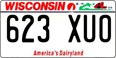 WI license plate 623XUO