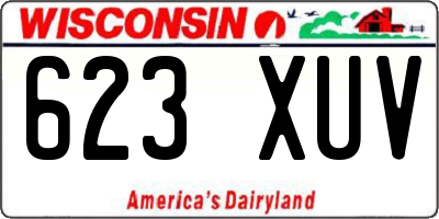 WI license plate 623XUV