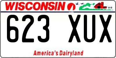 WI license plate 623XUX