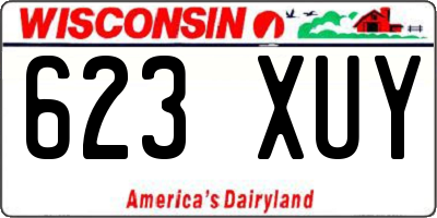WI license plate 623XUY