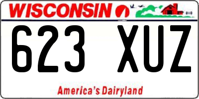 WI license plate 623XUZ