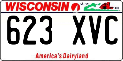WI license plate 623XVC