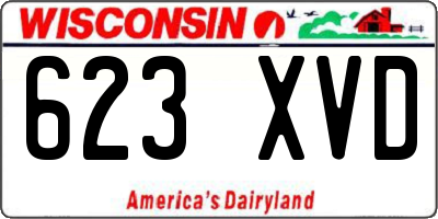 WI license plate 623XVD