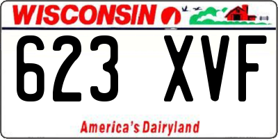 WI license plate 623XVF