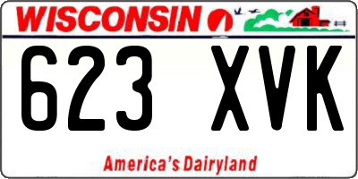 WI license plate 623XVK