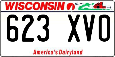 WI license plate 623XVO