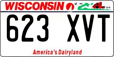 WI license plate 623XVT