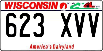 WI license plate 623XVV