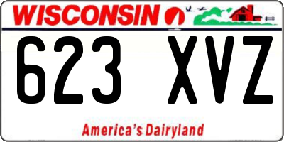 WI license plate 623XVZ