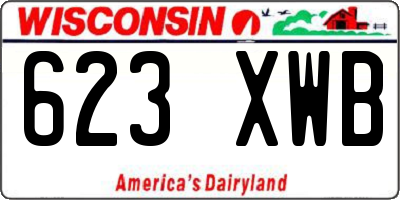 WI license plate 623XWB