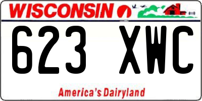 WI license plate 623XWC
