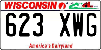 WI license plate 623XWG