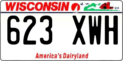 WI license plate 623XWH