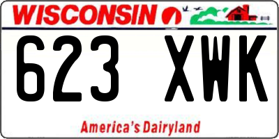 WI license plate 623XWK