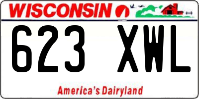 WI license plate 623XWL
