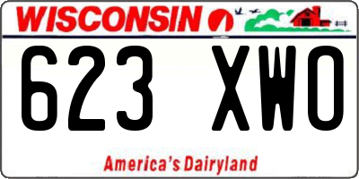 WI license plate 623XWO