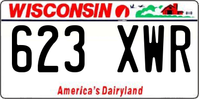 WI license plate 623XWR