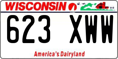 WI license plate 623XWW