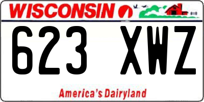 WI license plate 623XWZ