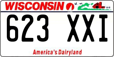 WI license plate 623XXI