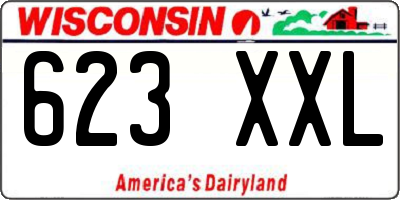 WI license plate 623XXL