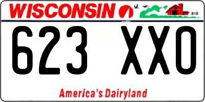 WI license plate 623XXO