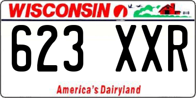 WI license plate 623XXR