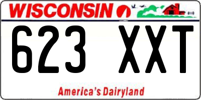 WI license plate 623XXT