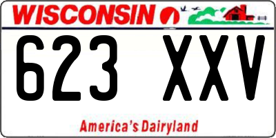 WI license plate 623XXV