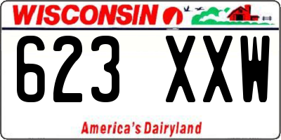 WI license plate 623XXW