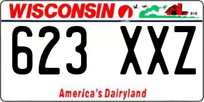 WI license plate 623XXZ