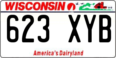 WI license plate 623XYB