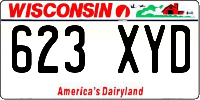 WI license plate 623XYD