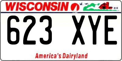 WI license plate 623XYE