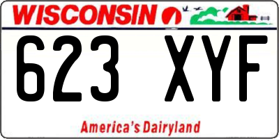 WI license plate 623XYF