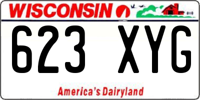 WI license plate 623XYG