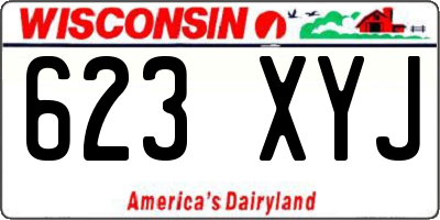 WI license plate 623XYJ