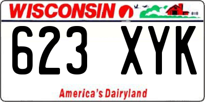 WI license plate 623XYK