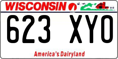 WI license plate 623XYO