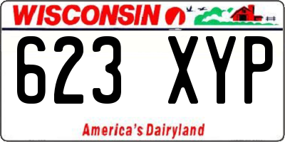 WI license plate 623XYP
