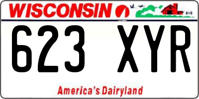 WI license plate 623XYR