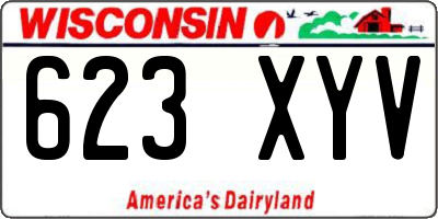 WI license plate 623XYV