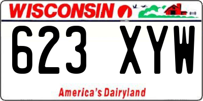 WI license plate 623XYW